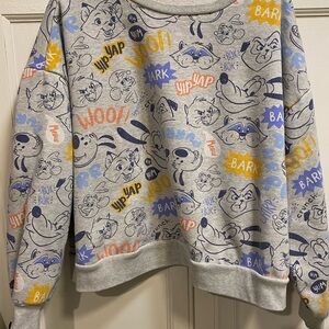 Disney Gray Textured Fabric Label